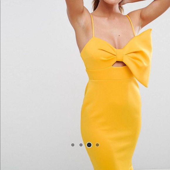 ASOS exaggerated bow scuba dress - Picture 2 of 12